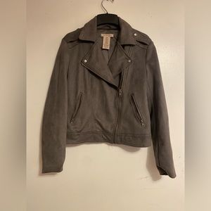 Philosophy Microsuede Biker Jacket Womens SZ M
